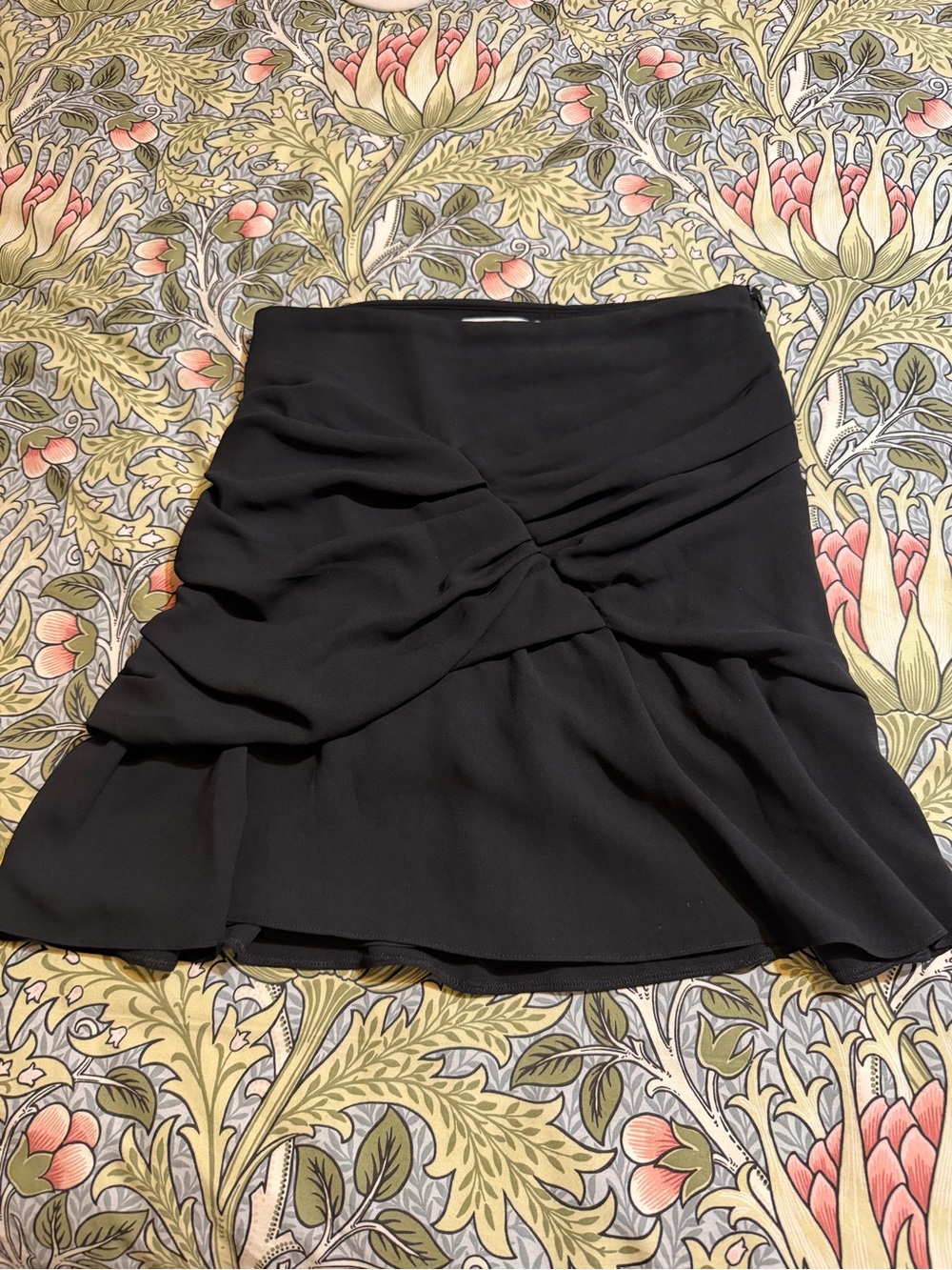 IRO Black Asymmetrical Ruffle Skirt